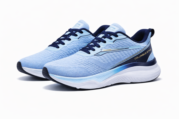 Columbus Lightweight Running Shoes for Men – Breathable Sports Sneakers (Sky Blue/Navy)
