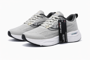 Columbus Air Cushion Running Shoes for Men – Lightweight Breathable Sports Sneakers (Beige/Grey)