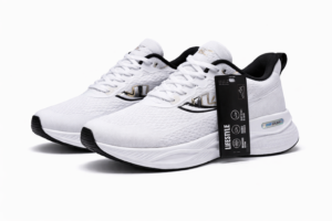 Columbus White Lifestyle Running Shoes for Men – Lightweight Breathable Sports Sneakers