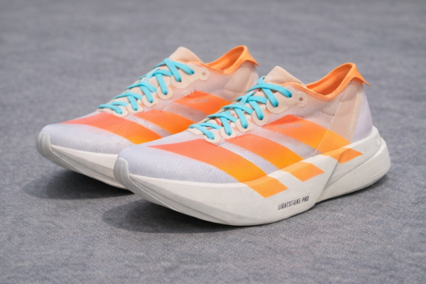 Men’s Lightstrike Pro Running Shoes – White Orange Lightweight Performance Sneakers