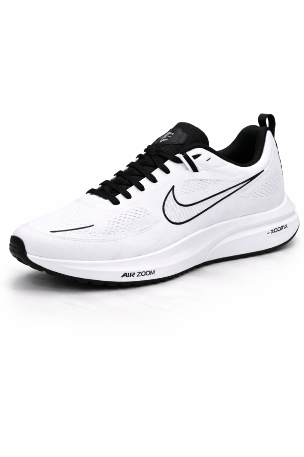 Men’s White Lightweight Running Shoes – Breathable Sports Sneakers