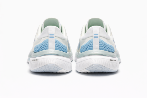 Men’s ZoomX Air Cushion Running Shoes – Lightweight Sports Shoes (White & Sky Blue)