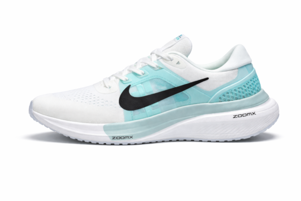 Men’s ZoomX Pro Running Shoes – Lightweight Breathable Sports Shoes (White & Aqua Blue)