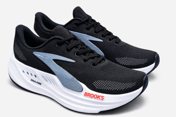 Brooks DNA Amp Performance Running Shoes – Lightweight Cushion Sports Shoes (Black & White)