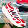 Men’s Red & White Lightweight Running Shoes – Breathable Sports Shoes for Daily Wear